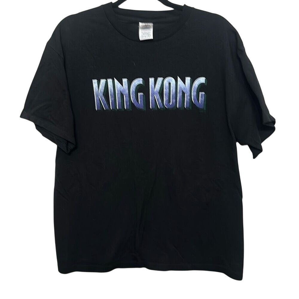 Y2K Delta Mens Black King Kong Movie Promo Short Sleeve T-Shirt Size Large